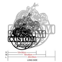 Metal Wall Art Biker Garage Sign Man Cave Decor Housewarming Father Day Gift S gray
