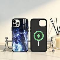 Genshin impact Flins Phone Case For iPhone17,16,15,14,13,12,11 Plus,Pro Max Magnetic For Magsafe Wireless Charging iPhone14PROMAX black