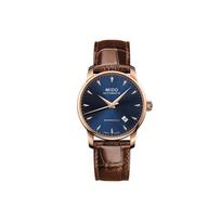 Mido Belem Celli Automatinis Mechaninis Laikrodis Atsparus Vandeniui 50M Šveicariškas Laikrodis 38Mm Mėlynas Ciferblatas Odinis Dirželis Vyriški Laikrodžiai M8600.3.15.8 Regular Watch Box gray