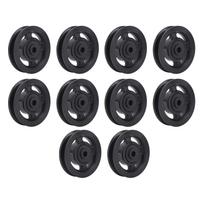 10PCS 90mm Universal Bearing Pulley Wheel for Cable Machine Gym Equipment Part Garage Door black