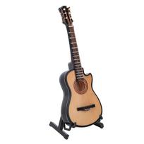 Miniature Acoustic Classical Guitar Model Mini Wooden Guitar Desktop Decoration Gifts16cm black