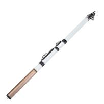 Nešiojama teleskopinė meškerė kelionėms, spininginė meškerė, anglies pluošto meškerė (2,1 m) white