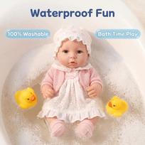 Reborn Baby Doll 16-inch Lovely Rebirth Doll Toy - Washable Companionship Dolls Toys beige