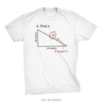 Find X T Shirt Funny Variable Math Test Question Witty Response Tee Casual Tshirt Cool Streetwear 4XL gray