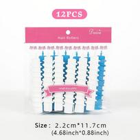 12Pcs Set Multi Hair Perm Rods Long Short Spiral Hair Curler Roller Hair Perm Rods Cold Perm Bar Hairdressing Styling Tool L pink