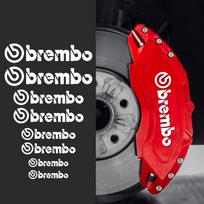 Stabdžių suportų lipdukas, Brembo lipdukas, Universalaus naudojimo, Baltas brem,bo balta