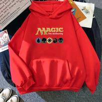 Magic The Gathering Animacinis raidžių gobtuvas Grafinis spausdinimas Juokingas džemperis Mielas rudeniui/žiemai Sudaderas Vilnos naujas megztinis M black