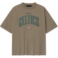 Fear Of God Essentials X NBA Loose Fit Casual Letter Short Sleeve T-Shirt Unisex Tops 125NB252207F-XL XL gray