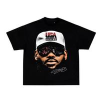 LeBron James USA Basketball Vintage NBA Graphic Unisex T-Shirt Streetwear Tee XXXL brown