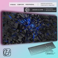 HYBXAXC Cool Black Purple Geometric Design ExtraLarge Mouse Pad Gaming Accessories NonSlip Rubber Base Desk Mat for Gamers 800x400x2mm gray