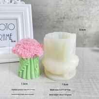 Tulpės Puokštės Silikoninė Forma Pasidaryk Pats Gėlės Aromatinės Žvakės Formos Žvakių Gamybos Reikmenys Valentino Dienos Dovana gray