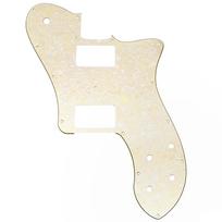 Musiclily Pro Telecaster wide for Fender Mexican Tele Deluxe electric aged white pearl 15-hole pickguard, range, 2-humbucker mount, '72 guitar, 4P. beige