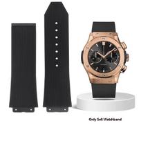 Dirželis laikrodžiui HUBLOT BIG BANG Silikoninis 24*17mm 25*19mm Vandeniui atsparus Vyriškas dirželis Grandinėlė Laikrodžiui Guminė apyrankė apyrankė 25-19mm
