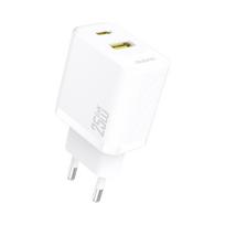 Įkroviklis Dudao A26T GaN 25W USB-C/USB-A baltas