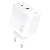 Įkroviklis Dudao A28P GaN 45W 2xUSB-C baltas