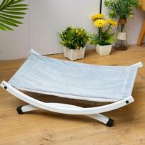Cat Bed Hammock Elevated Indoor/Outdoor Breathable with Floor Metal Frame Raised Cot Puppy mėlyna