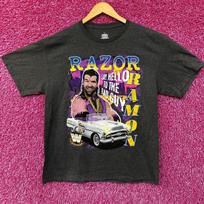 WWE Razor Ramon Say Hello To The Bad Guy 100% Cotton T-shirt Mens Tees Top L pink