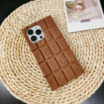 For iPhone 16 15 14 13 12 11 Pro Max 16promax So Cute Wing Key Chain Cartoon Rilakkuma 3D Chocolate Case Cover For iPhone 16 beige