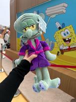Animation Spongebob Squidward Plush Doll Anime Purple Pajama Robe Plush Stuffed Plaything Bedtime Sleeping Accompany Doll Surprise Gfts 40cm blue