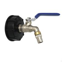 IBC Tote Adapter with Brass Faucet CoarseThread Tank 2Inch Fitting for Garden, Farm 2IN 2IN to 4fen Adapter