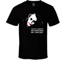 Joker Heath Ledger Dark Knight Comic Movie T Shirt T Shirt L gray