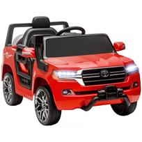 Elektrinis automobilis vaikams +3 metai Toyota LAND CRUISER su 12V baterija, nuotolinio valdymo pulteliu ir MP3 muzika, raudonas 107 x 65 x 55.5 cm