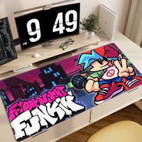 Large Mouse Pad XXL Gaming Accessories Office Gamer Keyboard Desk Mat Non-Slip Laptop Hot Games Friday Night Funkin FNF Mousepad 30cmx60cm(11.8x23.6inch) white