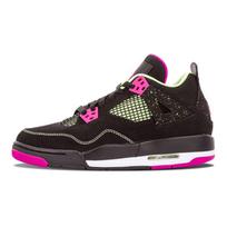 Jordan 4 Retro Fuschia GS 705344-027 38.5 black