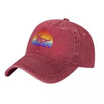 Vintage Retro Snowboarder Sunset Snowboard I Baseball Cap western Hat Anime Big Size Hat Golf Wear Ladies Unisexs brown