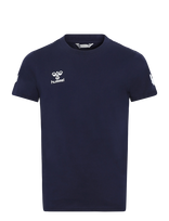 Hummel - Hmlgo 2.0 Chevron T-Shirt S/S Kids - Marškinėliai trumpomis rankovėmis - Tamsiai mėlyna