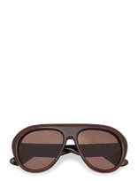 ROTATE - Pilot Aviator Frame - Aviator stiliaus akiniai nuo saulės - Ruda