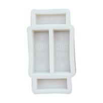 Easy to Use Nonstick Gold Brick Shaped Flexible Silicone Mold Soap Making Mold Kitchen Baking Tool gray