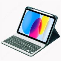 Klaviatūros dėklas iPad 10.2 7 8 9-osios 10-osios kartos Funda Pro 11 Air 4 5 3 2 10.9 9.7 10.2 10.5 Rusų Ispanų Klaviatūros Dangteliai For iPad 9.7 2017 tamsiai žalia spalva