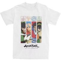 Avatar The Last Airbender Character T Shirt Accessories Men Women Cotton Tee Zuko Aang Katara Graphic Print Shirt Clothing M balta