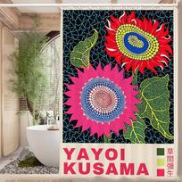 Yayoi Kusama Menas Vonios Dušo Užuolaida Apsauganti Sienelė Dušo Užuolaida Greitai Džiūstanti Gali Būti Šveičiama Šviesiai Nepermatoma Vonios W60H190(CM)-1 Pcs