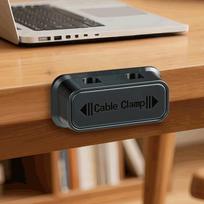 Double-hole magnetic cable organizer, desktop mobile phone data cable storage fixer winder charging cable clip buckle juoda