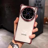 Four Corners Anti-shock Case For VIVO X200 Ultra X200 Pro mini X100S Pro Lens Protection Plating Shockproof Protection Cover vivo X200 Pro mini black