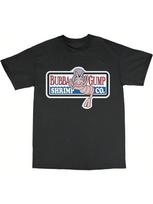 Bees Knees Tees Bubba Gump Krevetės Forrest Marškinėliai Medvilniniai Juodi S įvairiaspalvis