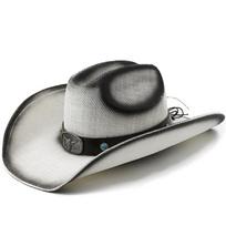 Two-tone western cowboy hat - unisex, perfect for equestrian activities, beach, and travel. sun protection, hard brim M（56-58cm） gray