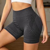 Seamless High Waist Compression Fitness Shorts for Women Tummy Control Butt Lifting Yoga Shorts with Sculpting Design and Breathable Fabric M gray