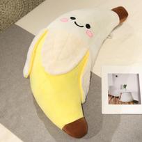 Kūrybinga miela išraiška banano lėlė pliušinis žaislas didelė banano lėlė namų sofos pagalvė mergaitės lėlė 25cm（0.08kg）