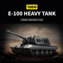 E-100 HEAVY TANK Military Series Building Blocks Model War  Bricks Sets MOC Creative Toys for Adult Christmas Gifts gray