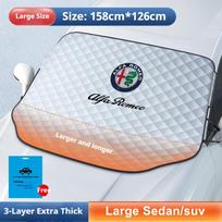 Automobilio priekinio stiklo apsauga nuo saulės, apsauga nuo sniego, vandeniui atsparus uždangalas, skirtas Alfa Romeo Giulietta 159 147 156 166 Mito Giulia GT DX0 white