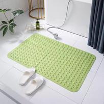 TPE neslystantis dušo kilimėlis nėščioms moterims - Saugus prisisiurbiantis vonios kilimėlis su drenažu ir masažuojančiu padu kojoms 70x40 cm Extra Thick white