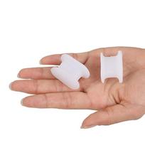 1 pora silikoninių pirštų skirtuvų tarpinės nykščio apsaugos pėdų priežiūros priemonė 1 Pair white