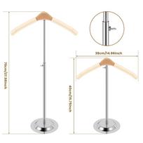 Reguliuojamas T-shirt stovas 40-70cm Lanksti peties pakaba Daugiafunkcis laikiklis Striukės Megztinio Palto Drabužių Stovas beige