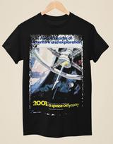 2001 m:  Kosminė odisėja (1968 metai) - Filmo plakato įkvėpti Unisex juodi marškinėliai Unisex marškinėliai XXXL gray