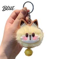 Plush Rabbit Keychain Ear Soft Ball Charm Key Chain Car S brown