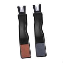 2Pcs Ice Skate Sharpeners Figure Skates Blade Edges Grinder Ergonomic Sharpening Stone black
