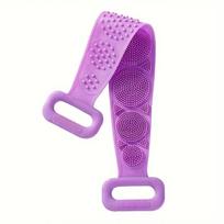 Body Silicone Brush Scrub Body Exfoliating Sponge Brush Bathroom Shower Back Brush Bath Scrub Clean Tool Stain Removal Bath Belt purple
